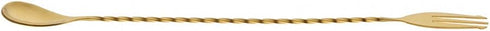 Barfly Gold Fork Bar Spoon - End 12 3/8" (31.5 cm)