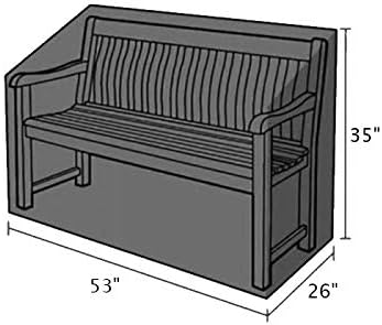 Silvotek 2 210D 53" 26" 35" Seater Garden Bench Cover Waterproof Outdoor Bench Cover with Durable Oxford Material+
