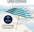 Adjustable Beach Chair Umbrella with UV Protection