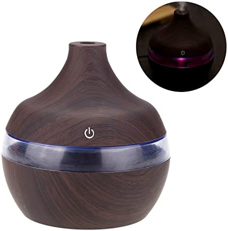 Portable Mini Humidifier for Bedroom, 300ML Ultra Quiet Cool Mist Air Diffuser with 7 Colors Night Light, USB Charging