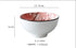 Set of 4 Mose Cafolo Japanese Style Ceramic Rice Bowls, Assorted Designs with Phum Flowers, Gift Box