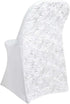 1 Set Rosette Efavormart White Satin Spandex Stretch Folding Chair Cover for Party Dining Chairs Wedding W/Foot Pockets