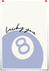 Exaricucer 8 20x30inch Funny Ball Posters Blue Lucky You Girly Wall Decor Coquette Pool Balls Art Trendy College Dorm