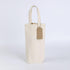 Wine Tote Bag, 10.5 x 7 x 2 inches, 4 pcs Reusable Cotton Canvas Carrier Wine Bags with Drawstring Label, Great for Travel Carrying/Holiday Party/Wedding/Picnic(Beige White)