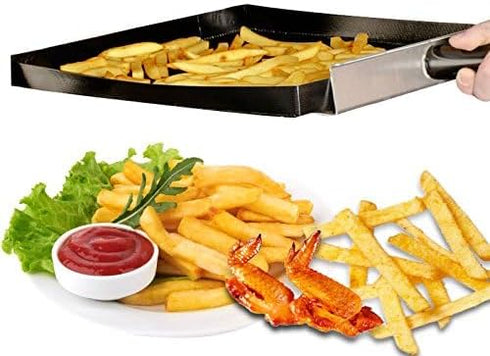 Bluedrop Black Toaster Baskets - Rectangular, 30X35CM, Non Stick PTFE Coated Fiberglass Baking Basket