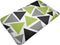 Triangles Lime Green Gray Black On White Door Mat, Outdoor Entrance Funny Rug, 16x24 Inch