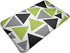 Triangles Lime Green Gray Black On White Door Mat, Outdoor Entrance Funny Rug, 16x24 Inch