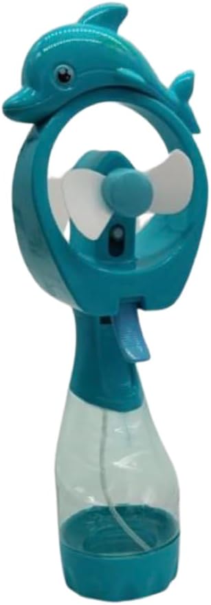 Dolphin Misting Spray Bottle Fan, Kids Personal Cooling Mist Handheld Humidifier, Set of 2