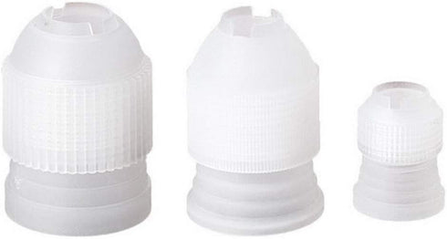 3pcs Cake Decorating Couplers Set, S/M/L Plastic Icing Piping Bag Converter Cream Nozzle Pastry Tool Home Tips