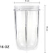 2 PCS 16OZ Replacement Cups for Magic Bullet Blender Jar, Compatible with 250W MB1001 Series Juicer Mixer