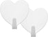 5PCS Stainless Steel Heart-Shaped Hooks, Multifunctional Self Adhesive Door Hooks, Wall Mounted Coat Rack, Milky White