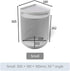 Multifunction Bathroom Kitchen Corner Locker Cosmetic Storage Rack Cabinet Storage Shelf Rotating Triangle Shelf