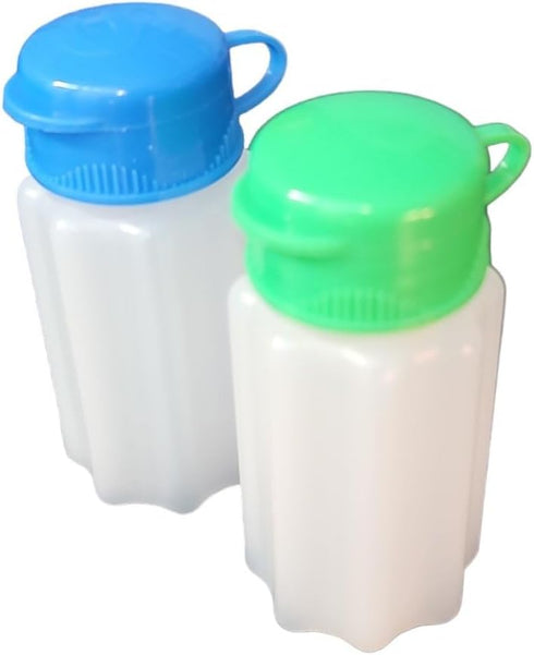 Handy Housewares Spill-Proof Flip-Lid Mini Salt & Pepper Shakers | Compact Durable