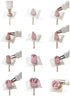 6PCS Stainless Steel Cake Flower Nail and Lifters Set, Baking Tools for Icing Flowers Decoration (4 Sizes)