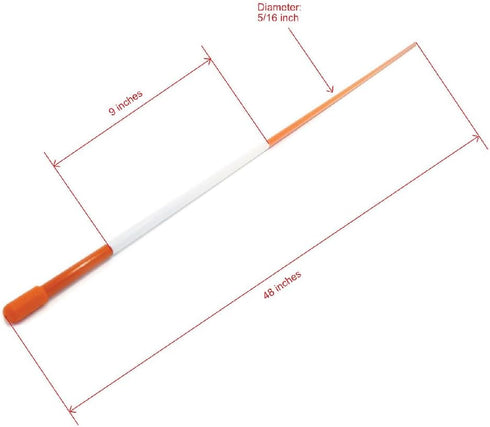 Pack 25 48 inches, 5/16 inch The ROP Shop of Driveway Markers, Rods, Stakes, Snow Poles, Orange Reflective Fiberglass
