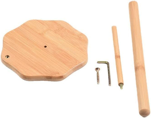 Wooden Paper Towel Holder, Free-Standing Kitchen Roll Holder with Wooden Base, Countertop Paper Towel Stand & Organizer