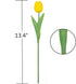 Artificial Tulips 10Pcs Real Touch Fake Tulips, PU Flower Arrangement Bouquets for Home Decoration (Yellow)