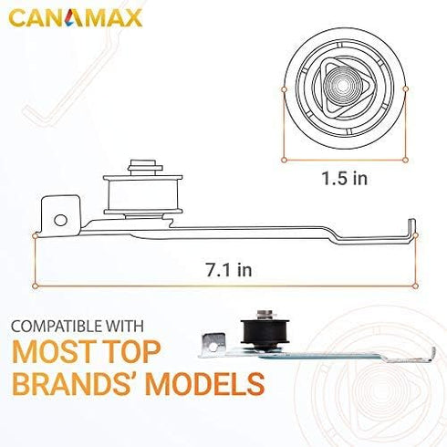 Canamax 8547174 Dryer Idler Pulley & 8547168 Drive Drum Belt, Premium Replacement for Whirlpool Amana Dryers