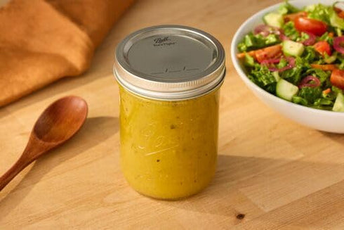 Ball Wide Mouth Glass Mason Jars with Lids and Bands, Pint Size 16 Ounce, Used for Canning, Pack of 3
