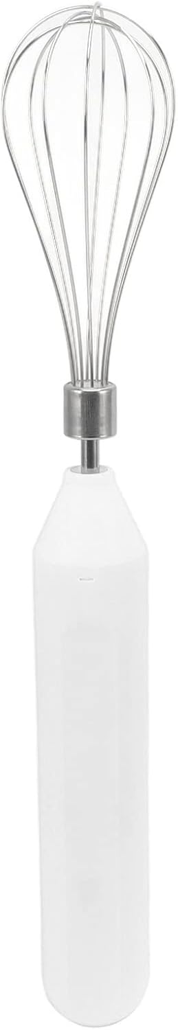 Electric Egg Beater Handheld USB Charging Milk Frother Portable Cordless Drink Mixer with Stainless Steel Whisk (White) by Ozgkee