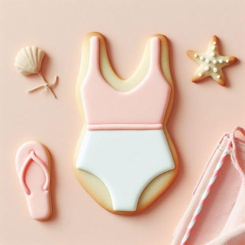 One Piece Bathing Swimsuit/Lingerie Cookie Cutter 4 Inch - Tin Plated Steel from The Cookie Cutter Shop - Made in the