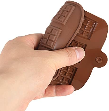 Waffle Chocolate Moulds, Silicone Candy Molds, 3PCS 12-Cavity Small Break Apart Molds, Non-Stick Reusable