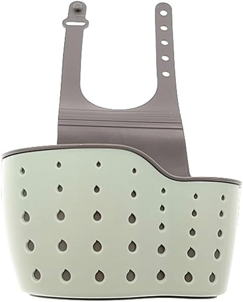 Kitchen Sink Caddy Sponge Holder, Hang Basket for Scrubber Dish Brush, Light Blue Kitchen Accessories Organizer