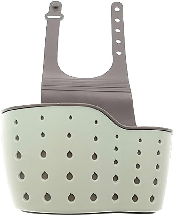 Kitchen Sink Caddy Sponge Holder, Hang Basket for Scrubber Dish Brush, Light Blue Kitchen Accessories Organizer