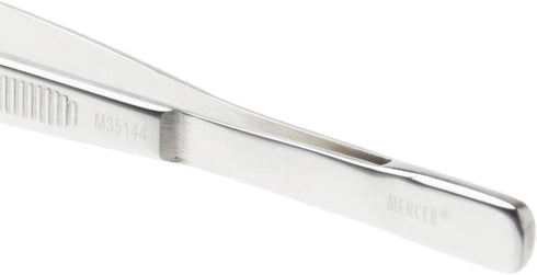 Mercer Culinary 18-8 Stainless Steel Chef Plating Tongs, Curved Fine Tip, 6-1/8 Inch