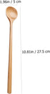 BESTOYARD 4pcs Wooden Mixing Spoons, Long Handle Honey Wooden Spoons for Eating, Non-Stick