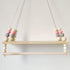 Macrame Wall Hanging Shelf, Hanging Shelves with Wooden Beads, Floating Shelf for Bedroom, Living Room, Corridor