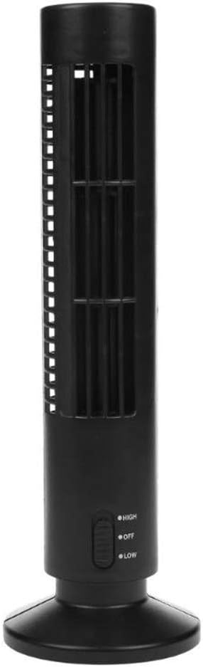 Portable Air Cooler, Vertical Bladeless Fan, USB Desktop Air Conditioner Mini Cooling Tower for Home Office (Black)
