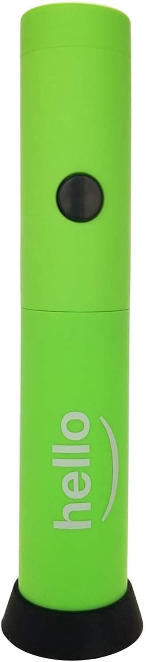 HELLO Milk Frother - Double Whisk Head, Handheld Battery Operated Electric Foam Maker For Bulletproof Coffee, Lattes, Cappuccino, Hot Chocolate, Sleek Drink Mixer With Stand (GREEN) by MATCHA DNA