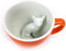 Creature Cups FOX Ceramic Cup (11 Ounce, Red Orange) - Hidden 3D Woodland Animal Mug