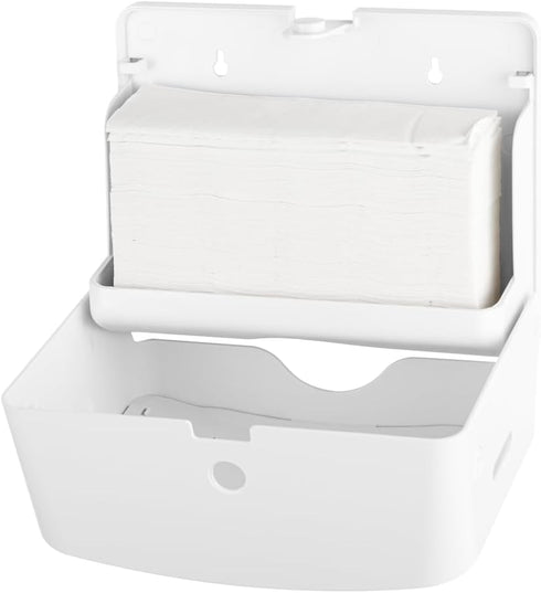 3200-EZ EZbrnd Wall Mount MULTIFOLD Paper Towel Dispenser for Kitchen/Bathroom/Office/RV/Airbnb, White