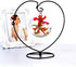 Archi Heart-Shaped Ornament Display Stand, 4 Pack Iron Pothook for Hanging Glass Terrarium (Heart)
