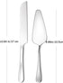 Cake Knife and Server Set - Silver Wedding Cake Server and Knife Set with 10.63" Cake Knife and 8.86" Pie Server for