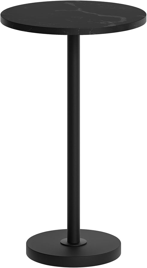 YATINEY Round Side Table, Small Drink Table for Small Spaces, Pedestal Style
