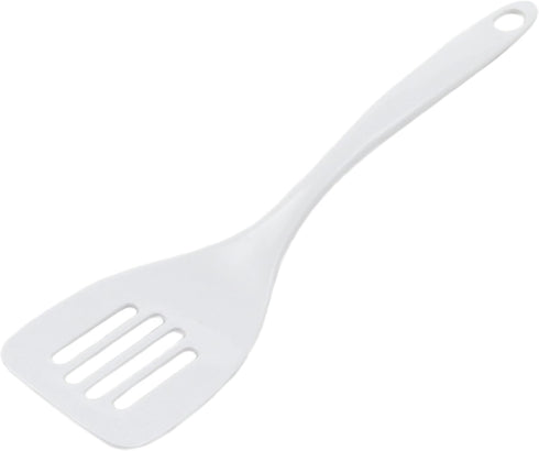 Chef Craft Basic Melamine Slotted Turner/Spatula, 11.25 inch, White