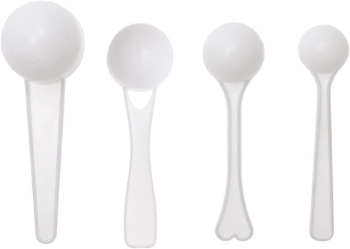 Sowaka 4 Pcs Measuring Spoons 1g 3g 5g 10g Plastic Teaspoon Tablespoon for Accurate Kitchen Measuring