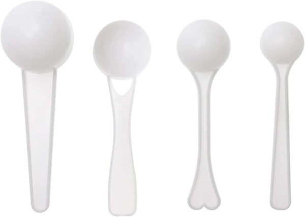 Sowaka 4 Pcs Measuring Spoons 1g 3g 5g 10g Plastic Teaspoon Tablespoon for Accurate Kitchen Measuring