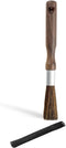MAGNET Professional Coffee Grinder Cleaning Brush, Natural Bristle with Magnetic Snap, Walnut Handle