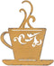 Everydecor Yellow Metal Coffee Cup Wall Decor