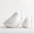 GOODSTART Set 2 Ceramic Birds Figurines Small Birds Statues for Living Room, Bookshelf, TV Stand, A of White Porcelain