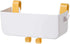 Bedside Hanging Caddy, Plastic Storage Shelf Holder for Phone, Glasses, Office Supplies in Dorm Room, Bathroom (White)
