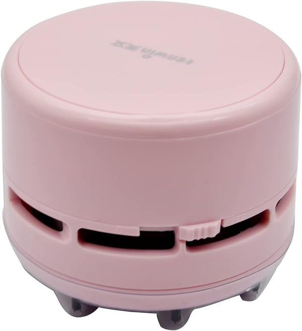Mini Vacuum Cleaner - Portable Handheld Cordless Crumb Sweeper for Home Office Keyboard and Car, Pink