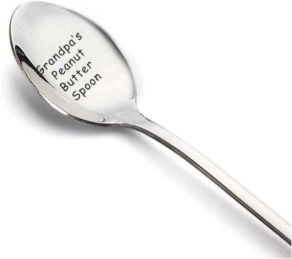 Gifts Spoons for Grandpa - Peanut Butter Spoon for Grandfather, Perfect Gift for Father's Day and Birthdays