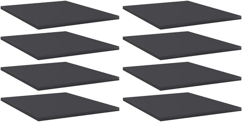 vidaXL Gray Bookshelf Boards, 15.7"x19.7"x0.6", Durable Engineered Wood, Modern Design, Versatile Storage