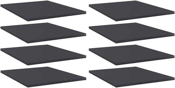 vidaXL Gray Bookshelf Boards, 15.7"x19.7"x0.6", Durable Engineered Wood, Modern Design, Versatile Storage