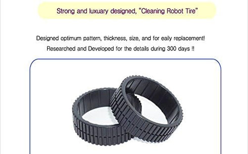 Braava 380t Compatible Tires/Tread/Wheels for iRobot (1pack=2pcs)